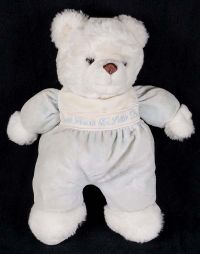 Little Me Teddy Bear Thank Heaven for Little Boys Plush Lovey Rattle
